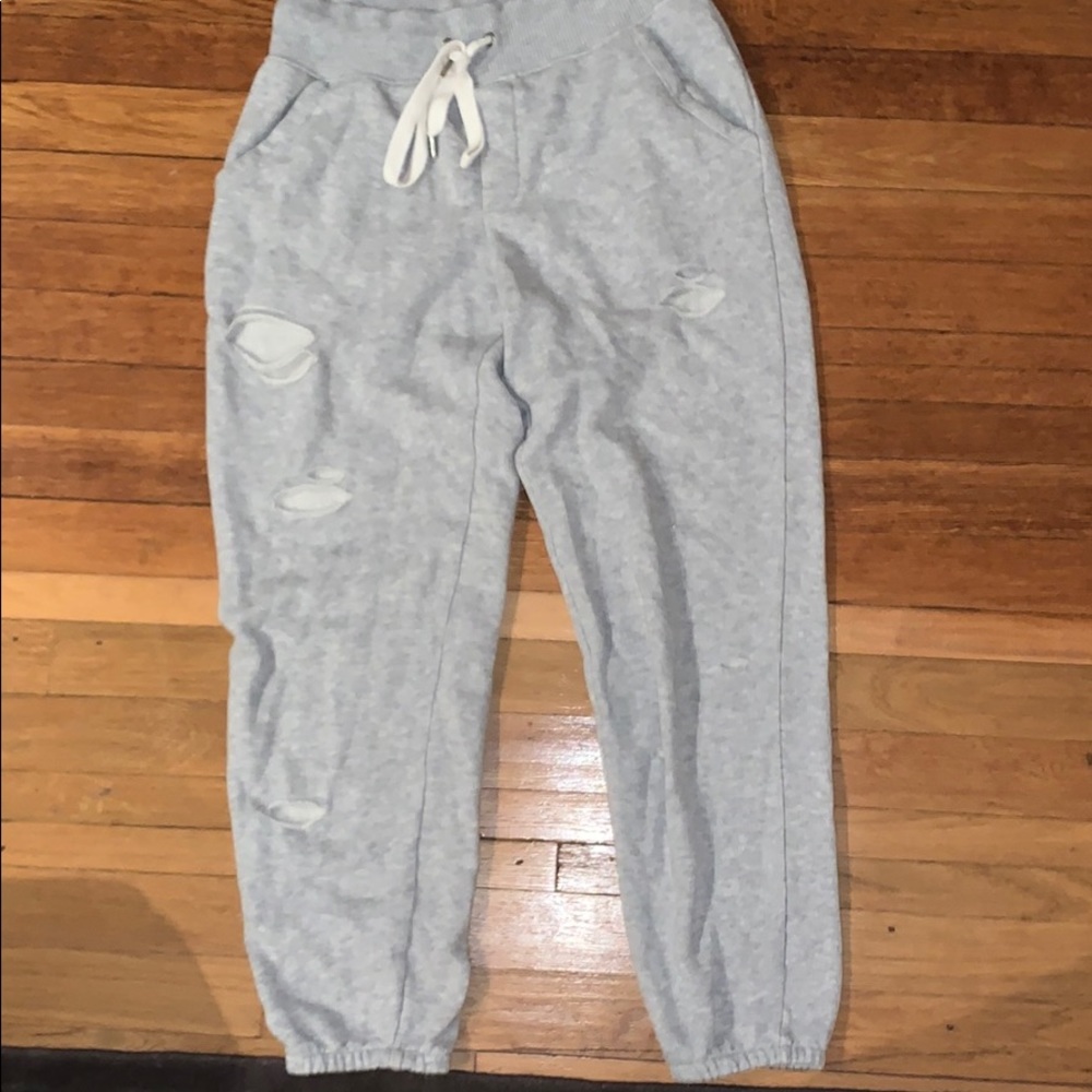 Ripped Gray Sweatpants